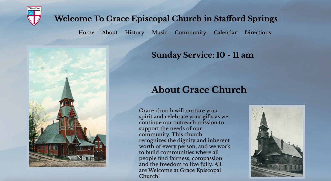 picture of website for grace episcopal church in stafford springs